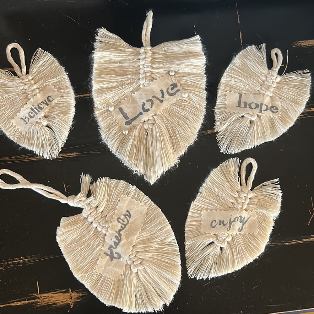 5 HANDMADE ORNAMENTS